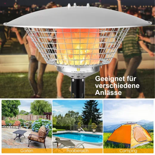 COSTWAY Heizstrahler 4000 W Terrassenheizer elektrisch für Außenbereich