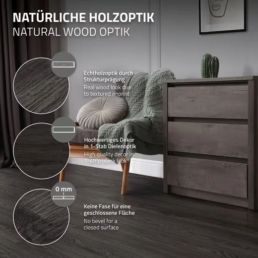 ML-DESIGN Vinylboden selbstklebend Holzoptik 2 mm 2,23 m2 16 Dielen