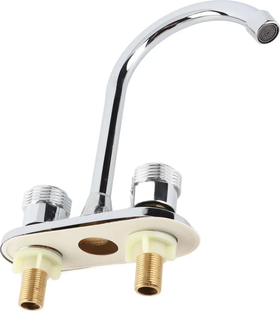 2-Griff-Badarmatur wassersparend Warmwasser-Zentralset-Badarmatur für Küchen Badewanne Waschbecken