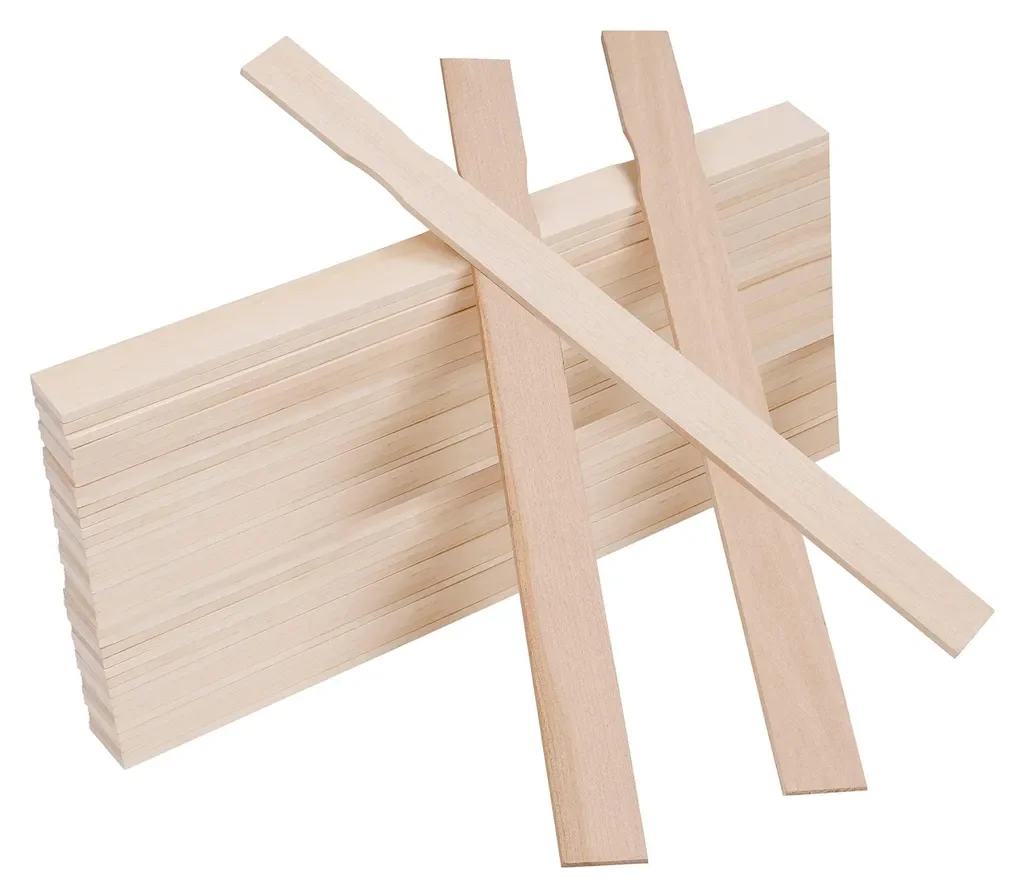 Belle Vous Holzspatel zum Basteln Rührstab Farbe (40er Pack) Holzstäbe 30 x 2,4 cm Holzstäbe Quadratisch Bastel Holzleisten zum Rühren von Farben,