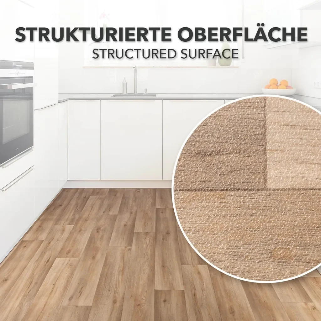FLOORDIREKT Bodenschutzmatte CV-Belag Atlantic Silk Oak 973M 100x100cm