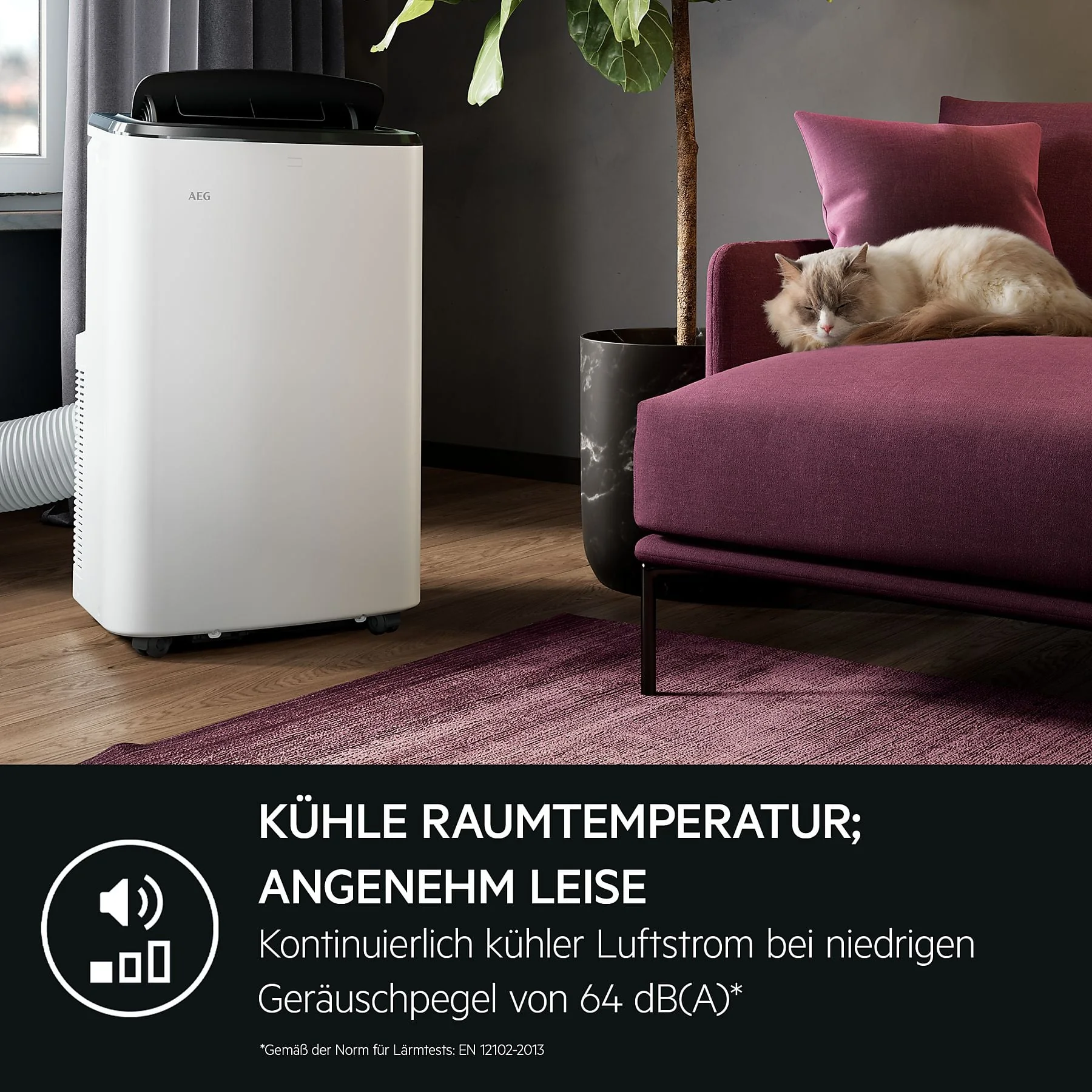 AEG AXP40U340CW Comfort 6000 mobile Klimaanlage 14000 BTU 40 m² Weiß