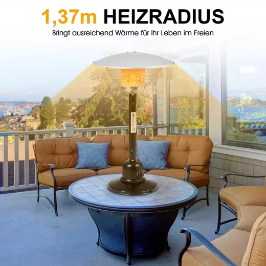 COSTWAY Heizstrahler 4000 W Terrassenheizer elektrisch für Außenbereich