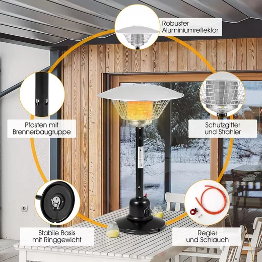 COSTWAY Heizstrahler 4000 W Terrassenheizer elektrisch für Außenbereich