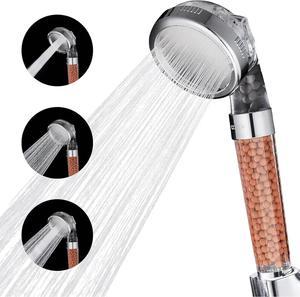 Cobbe Hochdruck Handbrause mit Filtration, 3 Auslassmodi