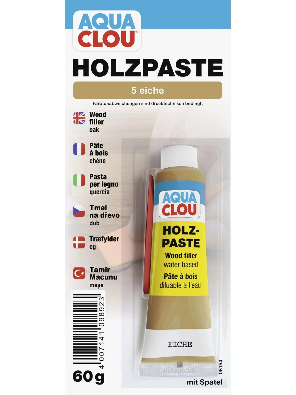 AQUA CLOU Holzpaste Fertigspachtel Eiche 60 g