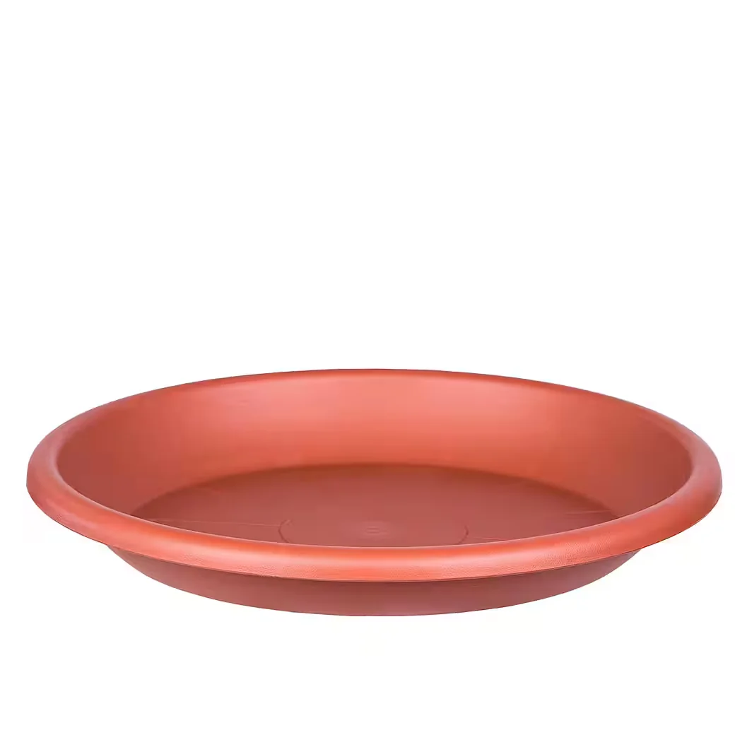 BIGDEAN Blumentopfuntersetzer Kunststoff 19 cm Terrakotta 3er Set