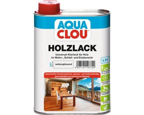AQUA CLOU Holzlack farblos seidenglänzend 250 ml