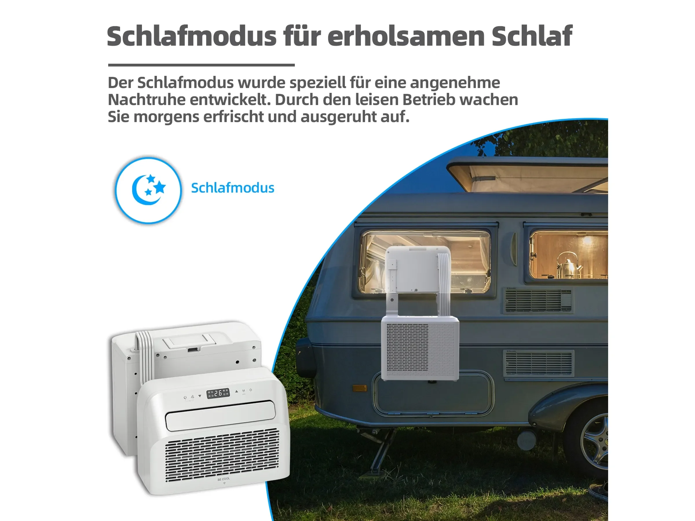 BE COOL BC5CSKL 3in1 Caravan Split-Klimaanlage 5.000 BTU/h WiFi