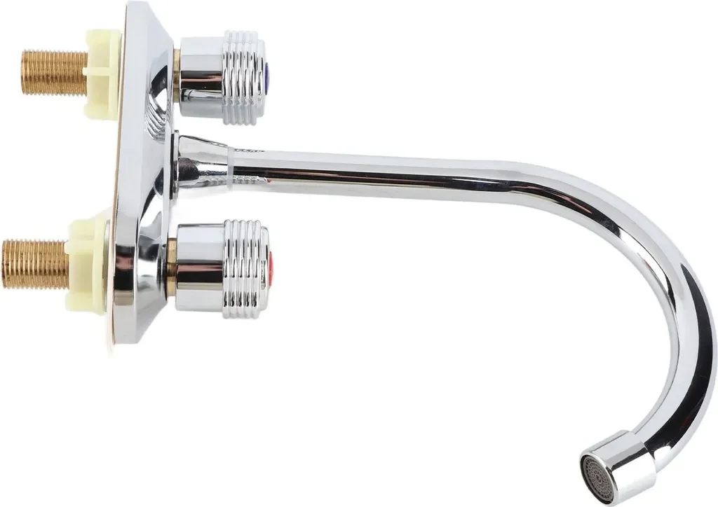 2-Griff-Badarmatur wassersparend Warmwasser-Zentralset-Badarmatur für Küchen Badewanne Waschbecken