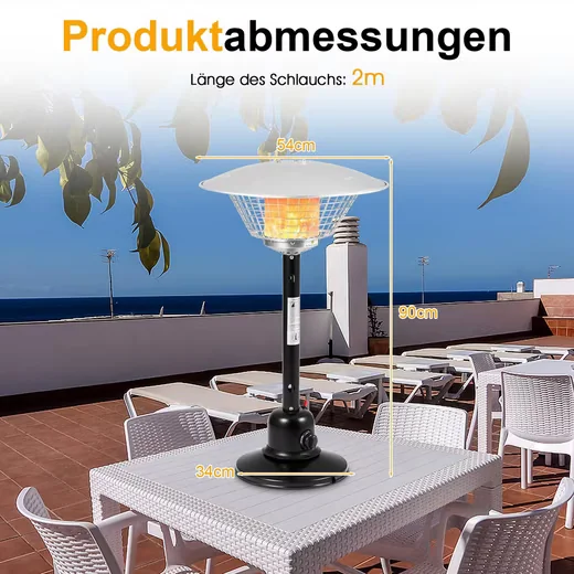 COSTWAY Heizstrahler 4000 W Terrassenheizer elektrisch für Außenbereich