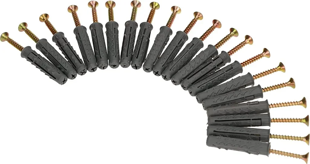 KOTARBAU® Universaldübel mit Holzschrauben Satz 20 Stk. 8x40mm Verbindungselemente aus Metall und Kunststoff