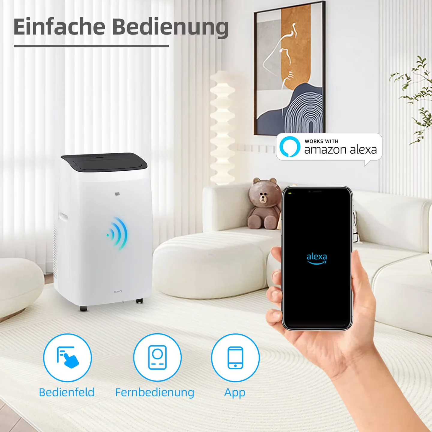 BE COOL BCSINV12KSWW Klimaanlage für Räume bis 42 m²