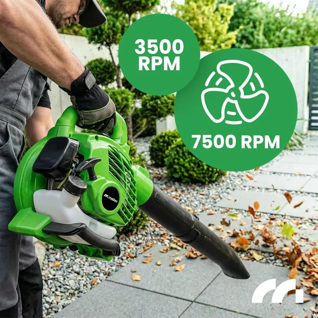 MalTec MasterBlow7500W Benzin Laubsauger Laubbläser 2 Takt Häcksler