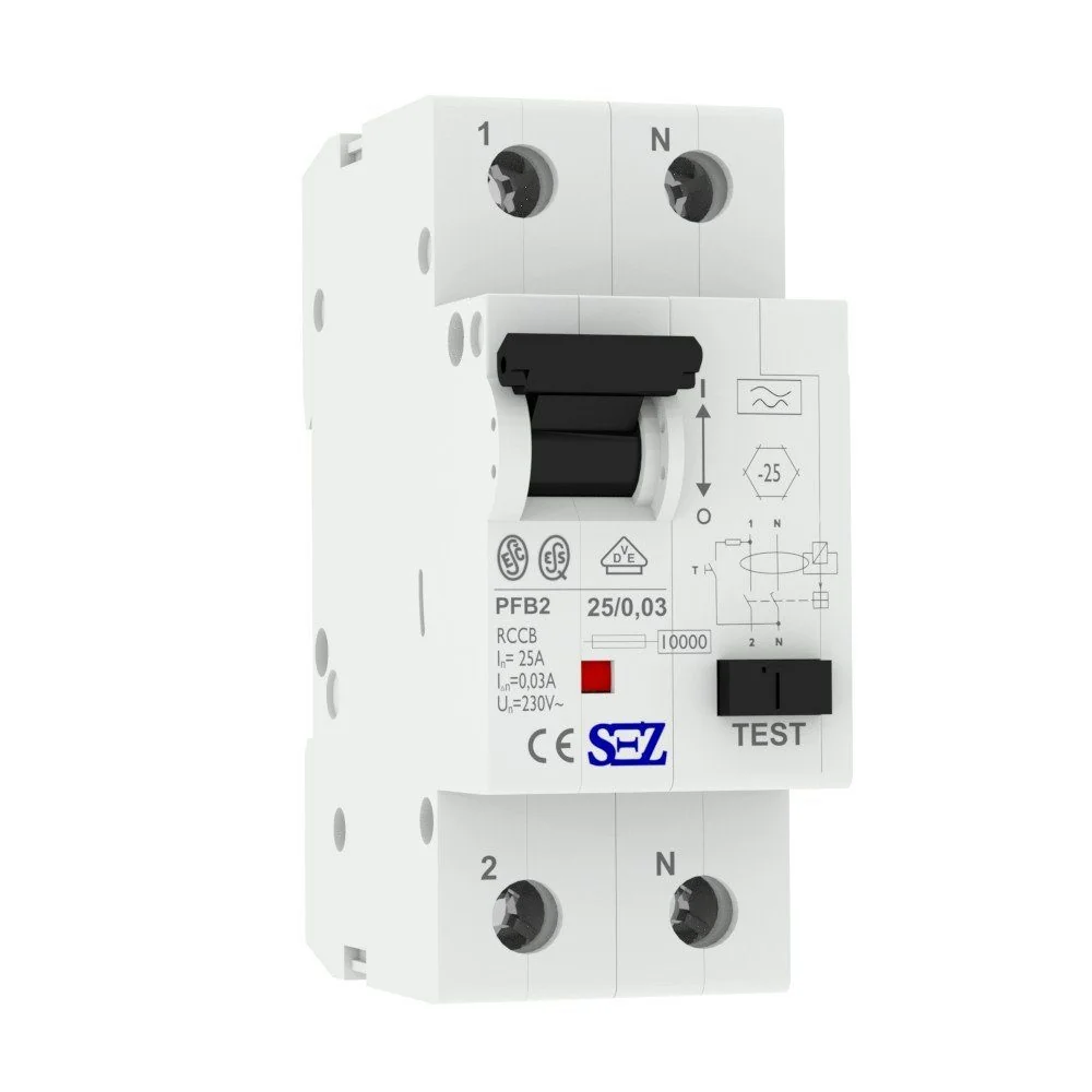 Schalter SEZ Fi-Schalter 25A 30mA 2p 10kA 0090663 FI-Schutzschalter