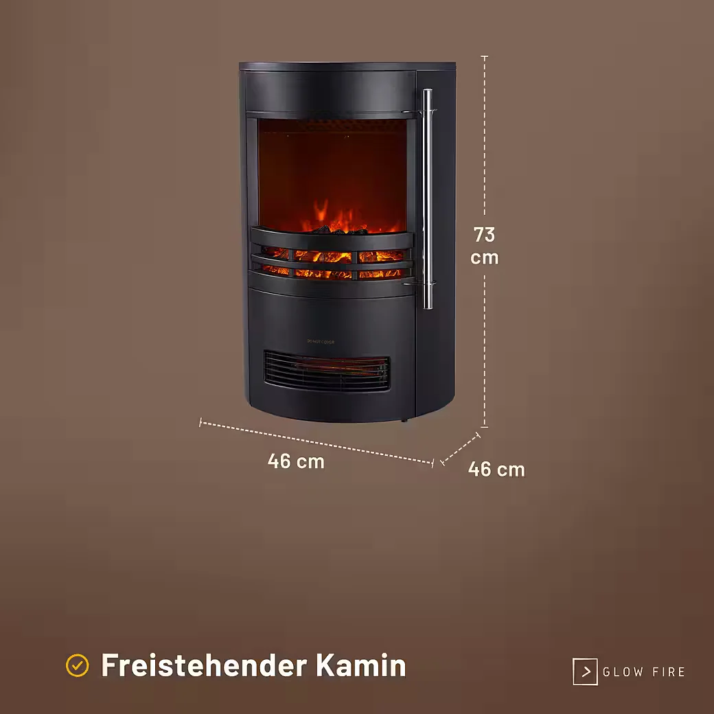GLOW FIRE Focus Elektrokamin LED Ofen mit Flammeneffekt