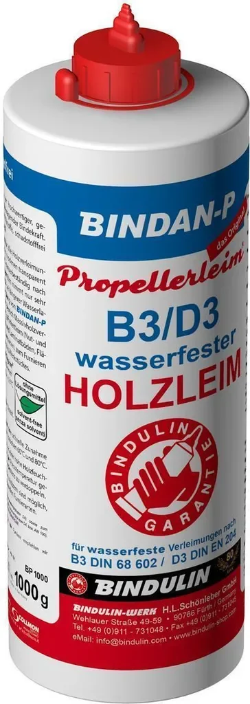 Bindan Propellerleim 1000 g von Bindulin Holzleim für Holzarbeiten