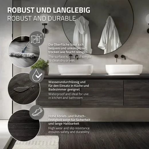 ML-DESIGN Vinylboden selbstklebend Holzoptik 2 mm 2,23 m2 16 Dielen