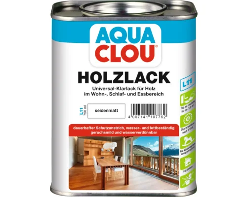 CLOU Holzlack L11 seidenmatt farblos 750 ml für innen
