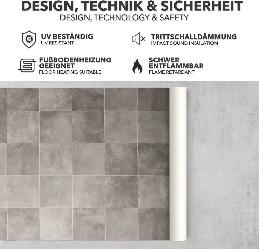 FLOORDIREKT Vinylboden Atlantic Zala 997M rutschfest 100x200 cm