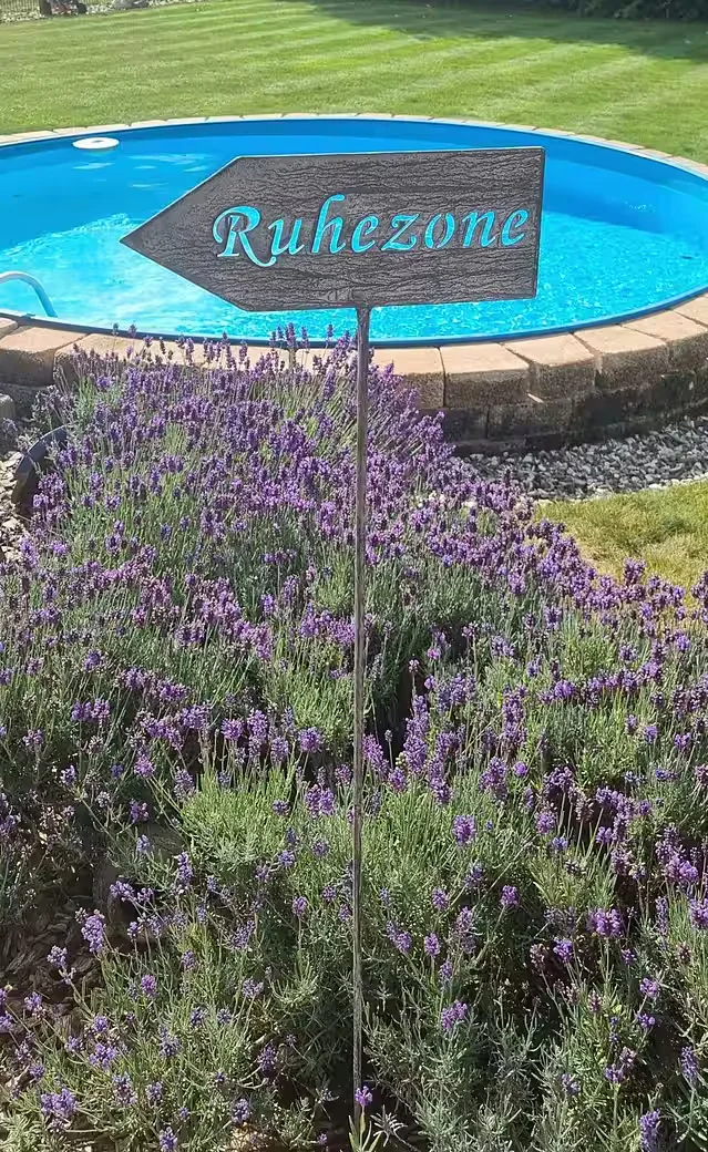 AMBIENTE HAUS Gartenstecker Ruhezone 122 cm Gartendeko 1 Stück