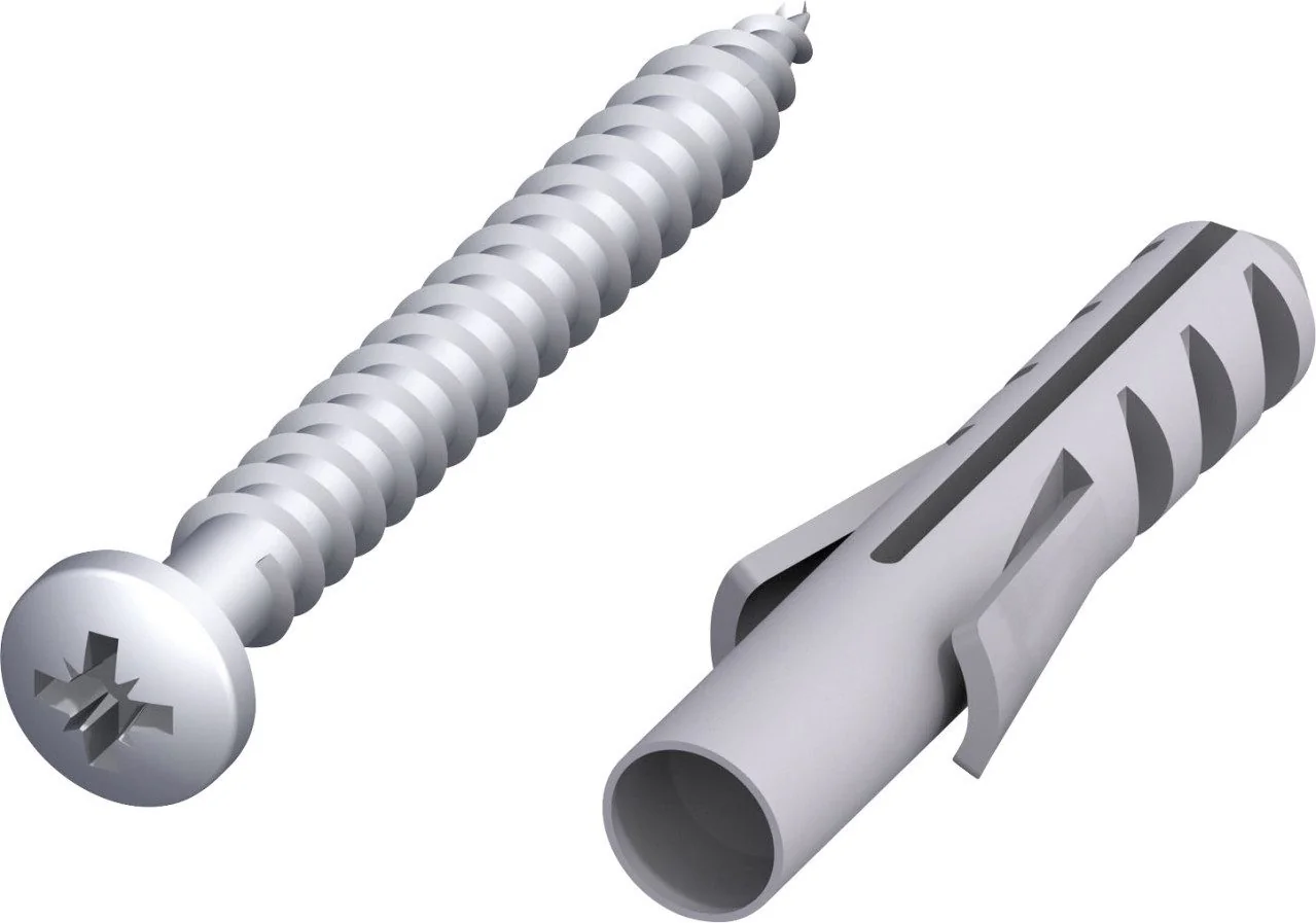 ALFER Schrauben- und Dübel-Set 4 x 45 mm Stahl verzinkt