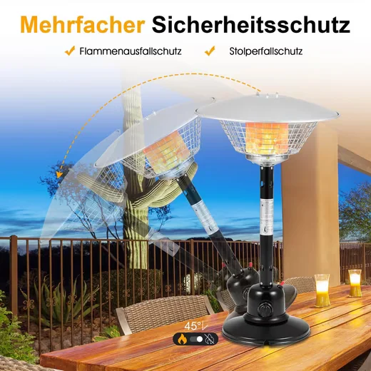 COSTWAY Heizstrahler 4000 W Terrassenheizer elektrisch für Außenbereich