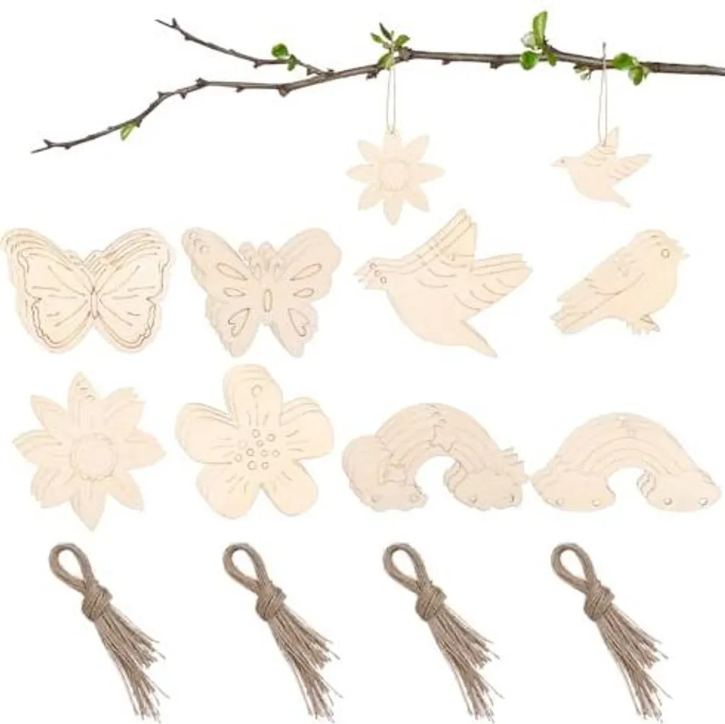 24 Stück Bastelset Schmetterling und Blume,Geeignet für Malereien, Schnitzereien und Botanische Dekorationen, Kreative Geschenke, Handgefertigte Geburtstagsdekorationen