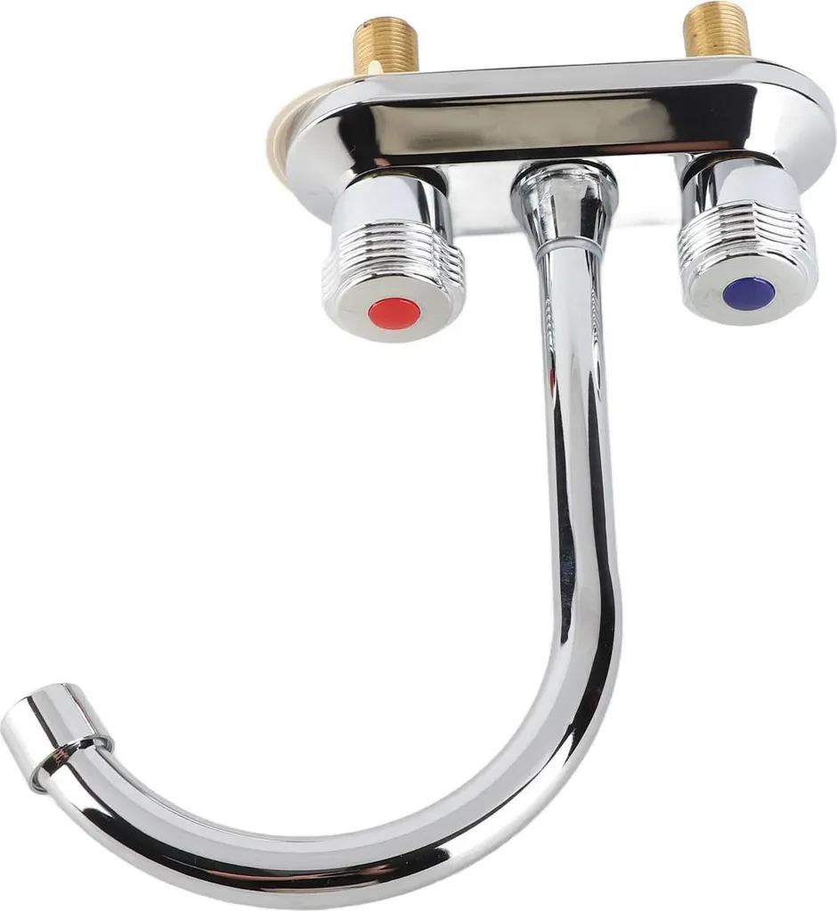 2-Griff-Badarmatur wassersparend Warmwasser-Zentralset-Badarmatur für Küchen Badewanne Waschbecken
