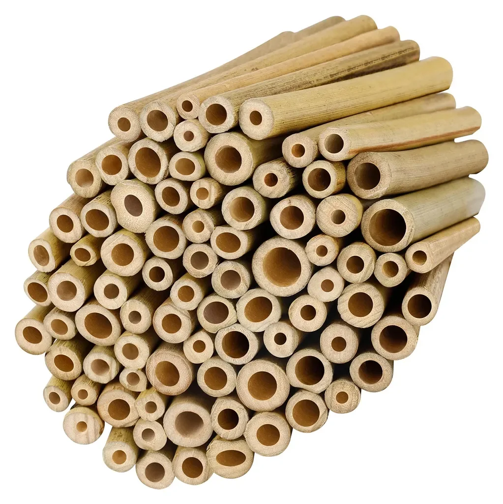 Belle Vous Natürliche Bambus Stangen (100er Pack) - L10 x B0,9cm - Starke Hochwertige Stäbe - Kunst & Handwerk - Garten Pflanzstäbe Holz Unterstützung