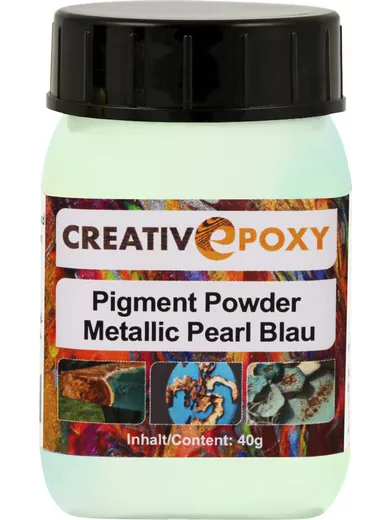 Bastelnaturmaterial Pigment Pulver Pearl Blue 40 g Metallic Effekt