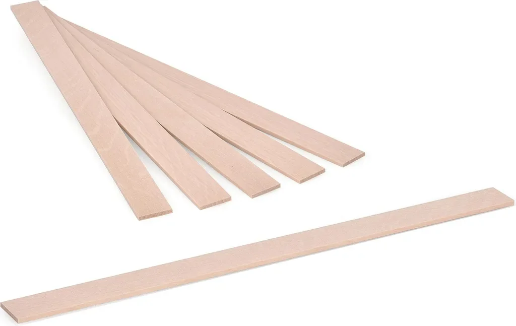 500 Stk. Holzstäbchen | 258 x 16 x 3,2 mm | Hainbuche zum Basteln