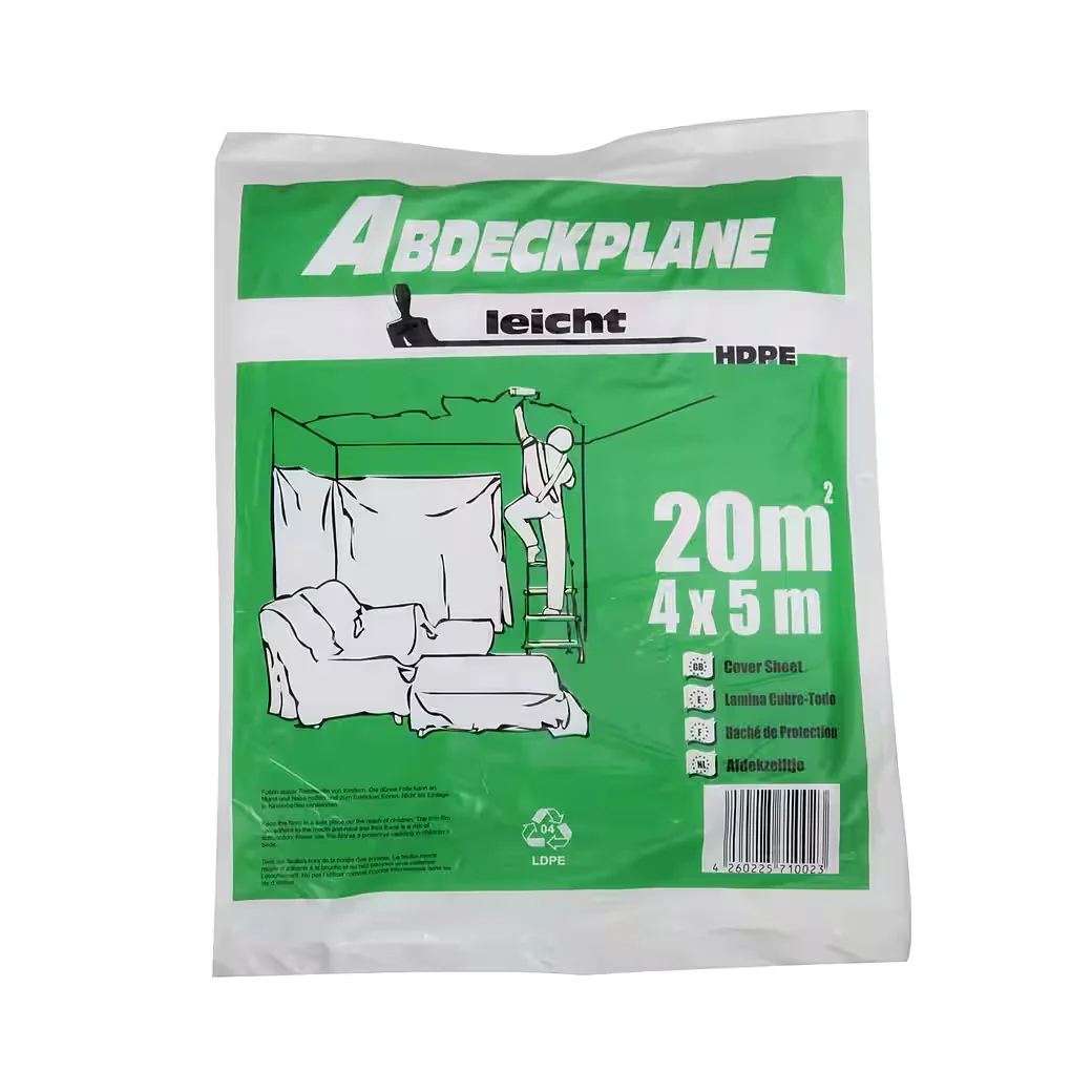 Schutzfolie Abdeckplane Abdeckfolie HDPE 7 my „leicht“ 4 x 5 m