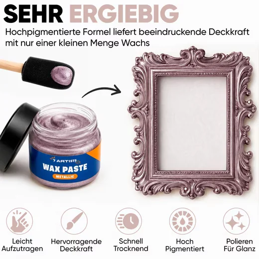 Acrylfarbe 7 Artists Metallic Wachspaste 20 ml Gilding Wax - Wax Paste Metallic
