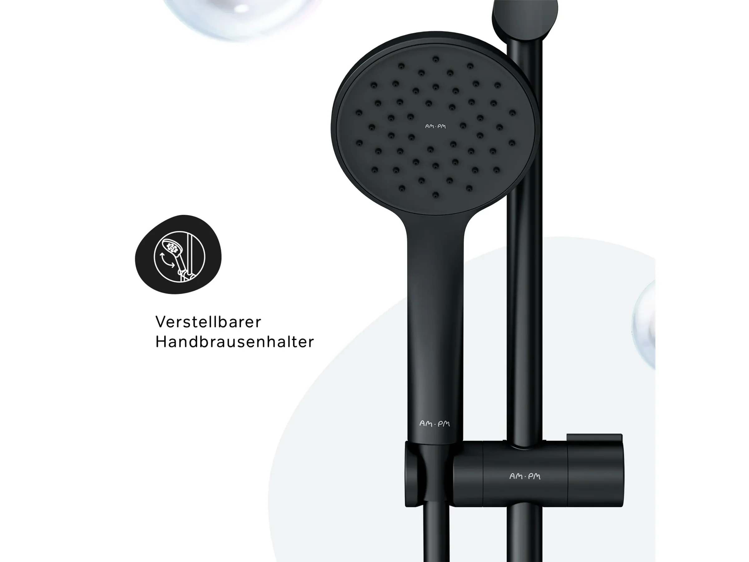 AM.PM Duschset Hit Brausegarnitur Handbrause Set, Duschsäule, Duschkopf-Set, Brauseset F01TA022 Schwarz   0 Bewertungen