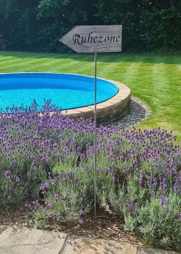 AMBIENTE HAUS Gartenstecker Ruhezone 122 cm Gartendeko 1 Stück