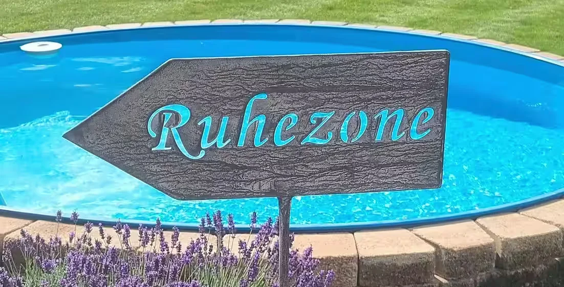 AMBIENTE HAUS Gartenstecker Ruhezone 122 cm Gartendeko 1 Stück