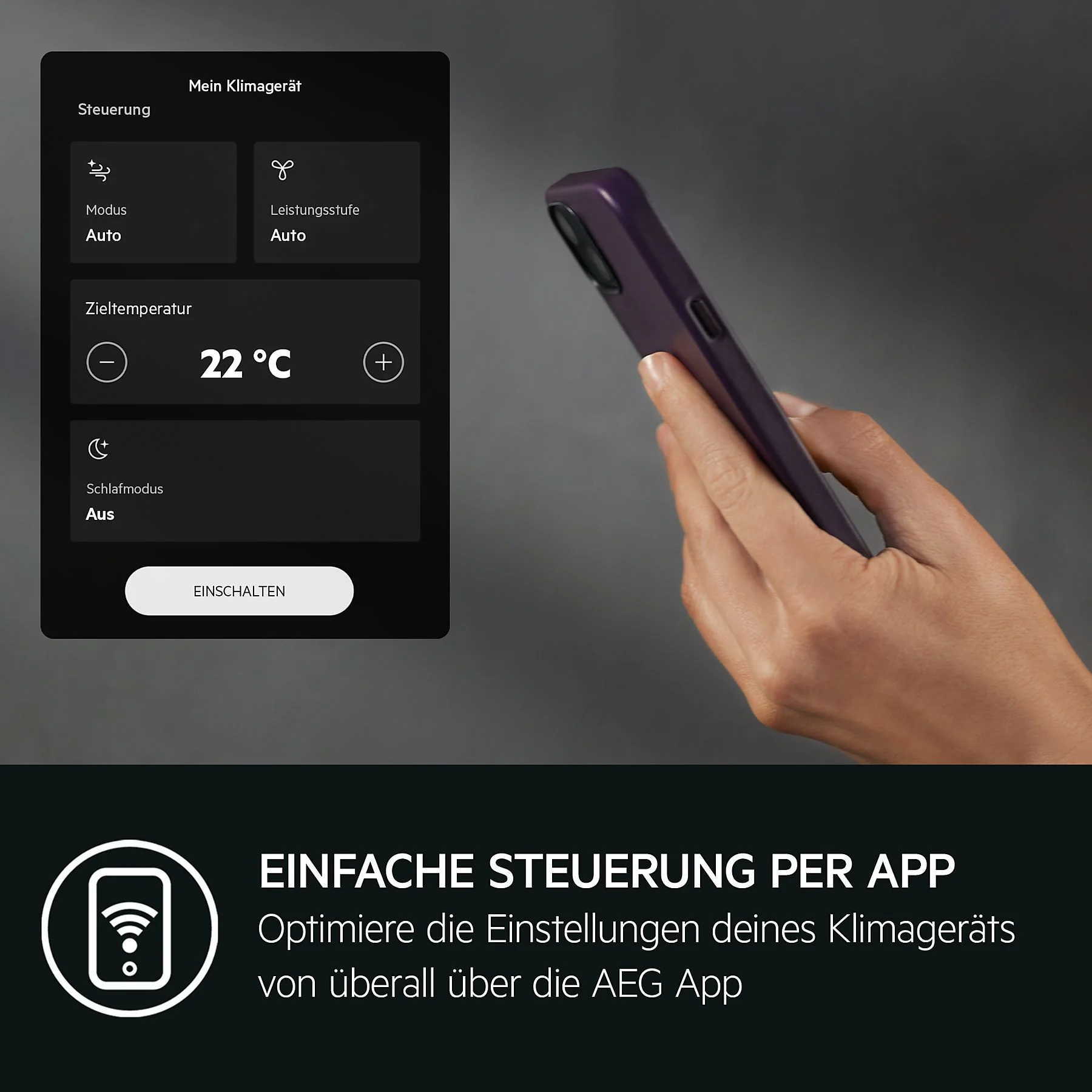 AEG AXP40U340CW Comfort 6000 mobile Klimaanlage 14000 BTU 40 m² Weiß