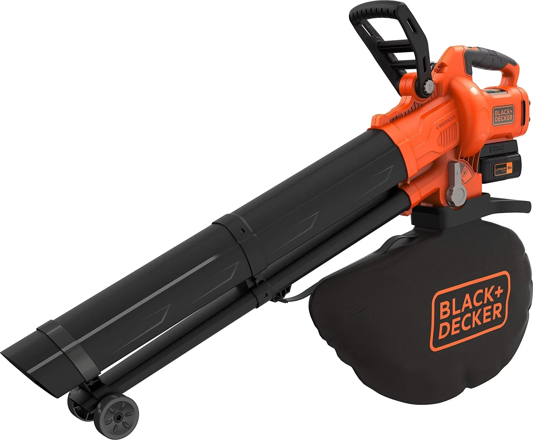 Black & Decker BCBLV3625L1 36V Laubbläser Laubsauger 2,5Ah Akku