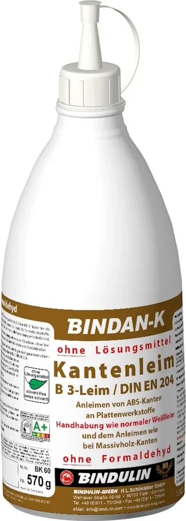 BINDAN-K Kantenleim Holzleim B3 1K Kunstharzleim 570 g mit Pinsel