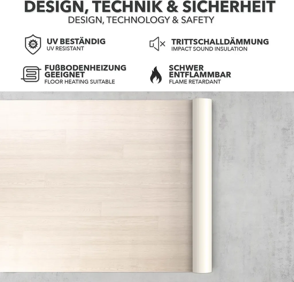 FLOORDIREKT CV Bodenbelag Atlantic Pure Oak 009S 100x200 cm