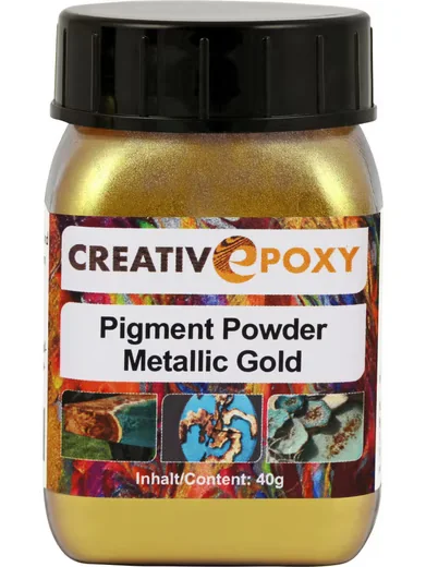 Bastelnaturmaterial Pigment Pulver Gold 40 g Metallic Effekt