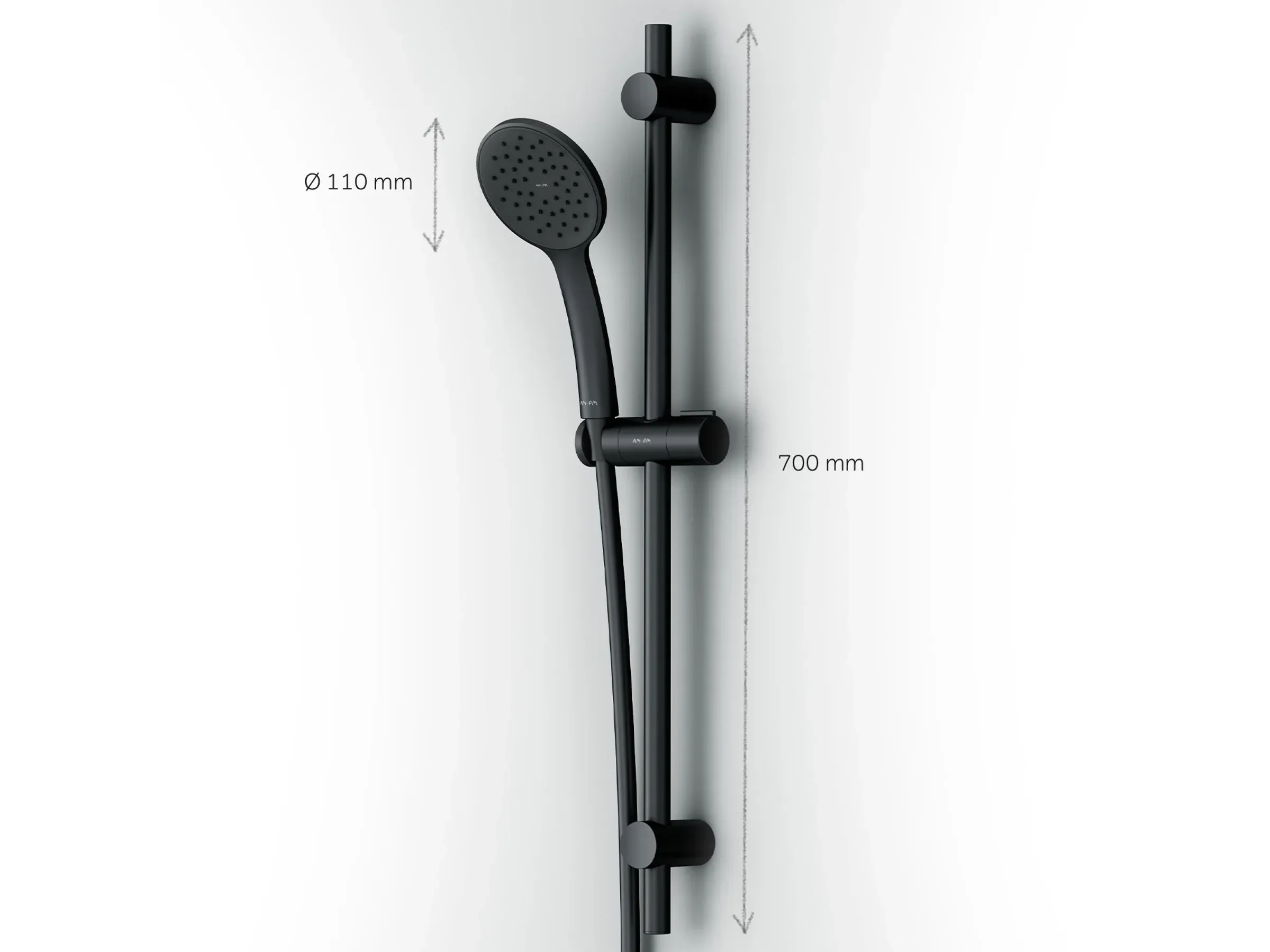 AM.PM Duschset Hit Brausegarnitur Handbrause Set, Duschsäule, Duschkopf-Set, Brauseset F01TA022 Schwarz   0 Bewertungen