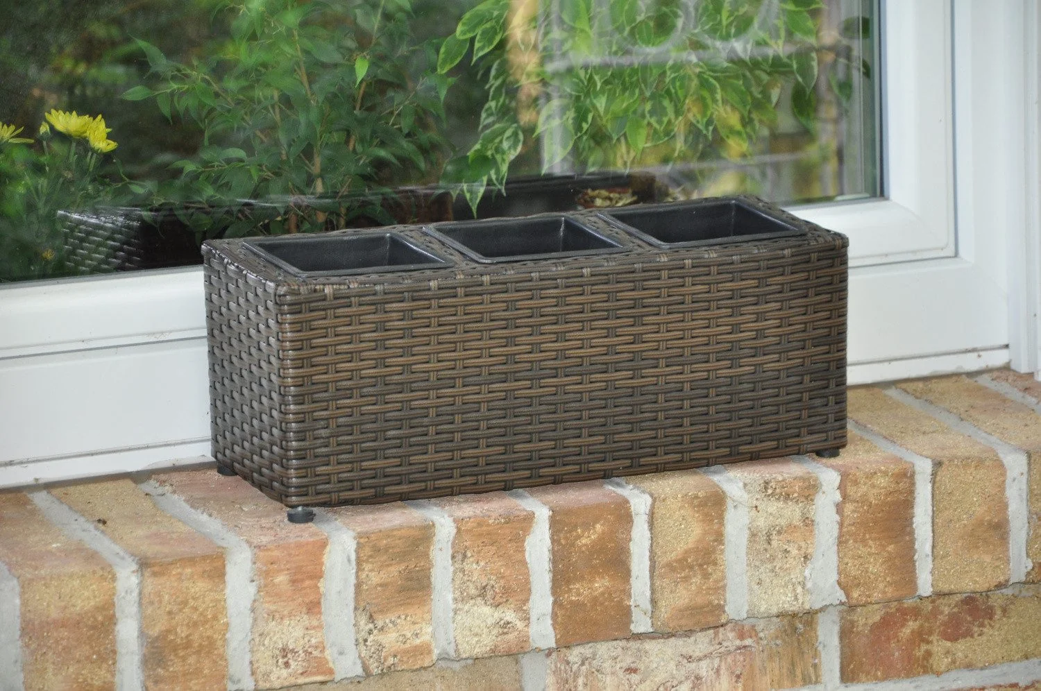 DAZIKEMO Blumenkasten Madeira braun Balkonkasten Pflanzkübel