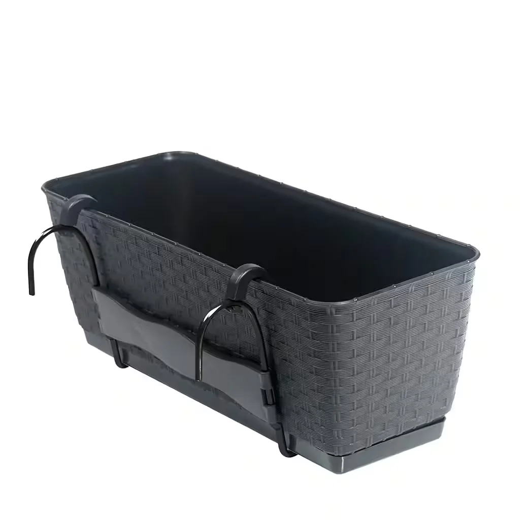 BIGDEAN Blumenkasten Pflanzkasten 49x16x17 cm mit Bewässerungssystem
