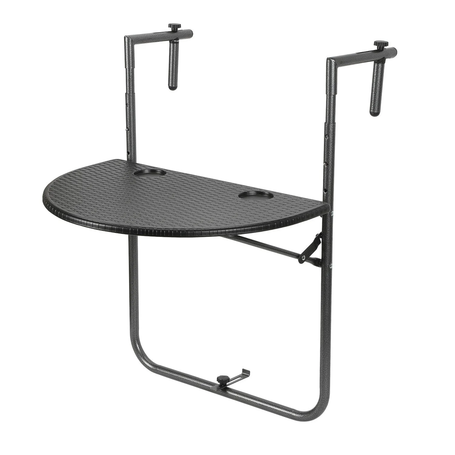 CLANMACY Balkonhängetisch 84x60x64cm bis 20kg Balkontisch Garden Hängetisch Klappbar Klapptisch