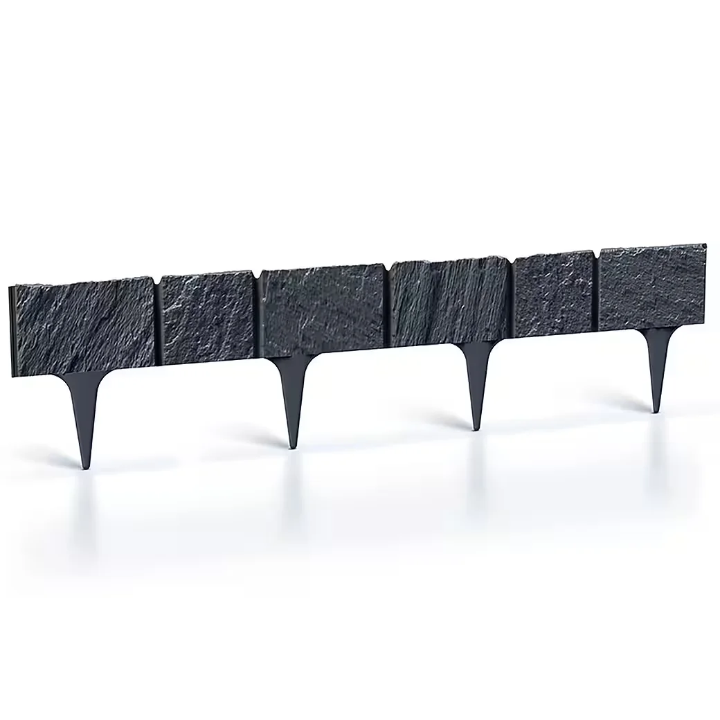 ANNASTORE Rasenkante Palisade Steinoptik 3,90 m 5 Elemente