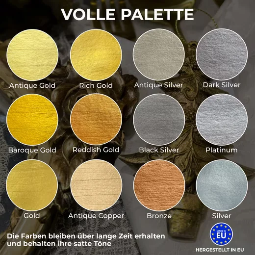 Acrylfarbe 7 Artists Acrylfarbe Metallic 50 - 230 ml Gold, Silber