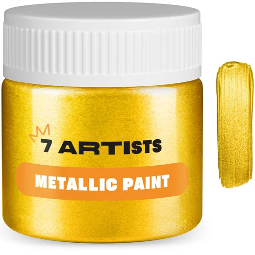 Acrylfarbe 7 Artists Acrylfarbe Metallic 50 - 230 ml Gold, Silber