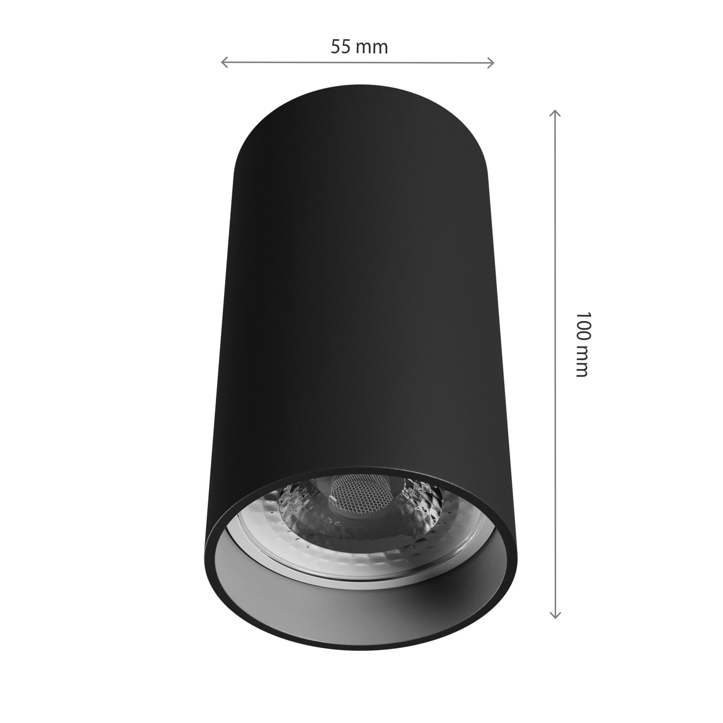 Aufbauleuchte Aufbauleuchte CHLOE VARIOSA GU10 IP20 Innenleuchte rund Schwarz max10W